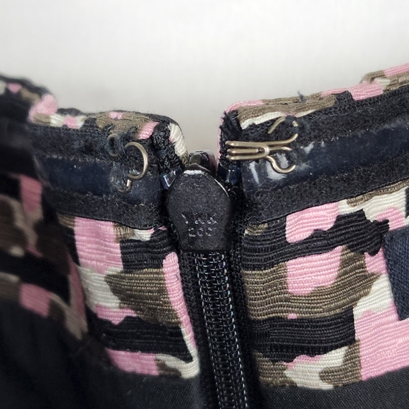 NWT Banana Republic Petite Abstract Silk Pink Pockets Dress Strapless, 4P - Picture 14 of 16